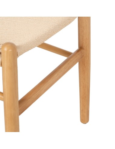 Silla WISH de madera natural y cuerda.