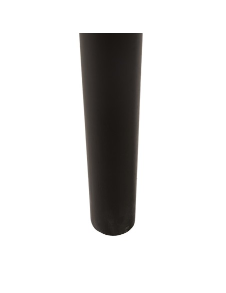 Cadeira ADA de madeira natural em corda preta e bege.