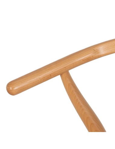 Silla ADAM de madera natural y cuerda.