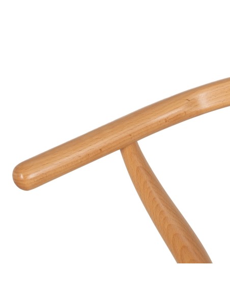 Silla ADAM de madera natural y cuerda.