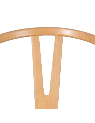 Silla ADAM de madera natural y cuerda.