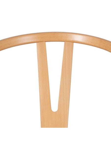 Silla ADAM de madera natural y cuerda.