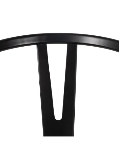 Cadeira ADAM de madeira natural em corda preta...