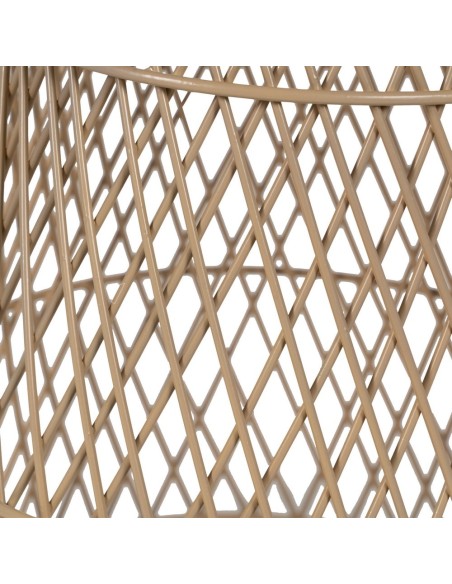 Mesa de centro redonda de rattan KOHANA com metal Ø 70 cm.