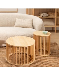 Mesa de centro JEANETTE em MDF em pinho Ø 60 cm. 2