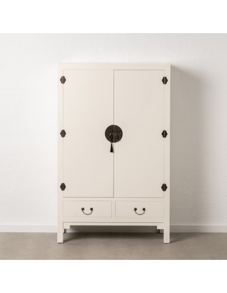 Armario Oriental TAY,100 x 160cm, 2 puertas y 2 cajones blanco.