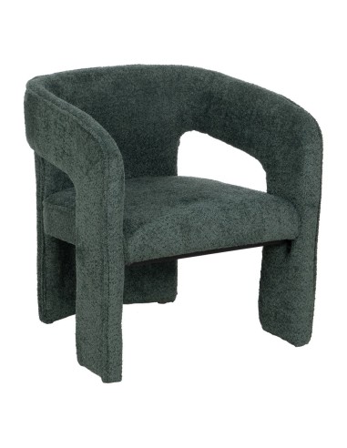 Cadeira design RALF em tecido verde.