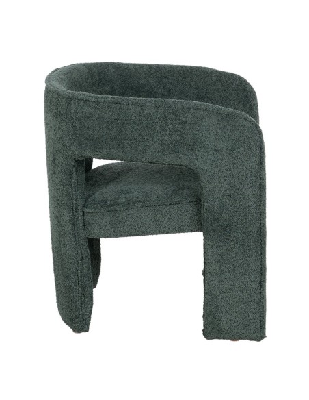 Cadeira design RALF em tecido verde.