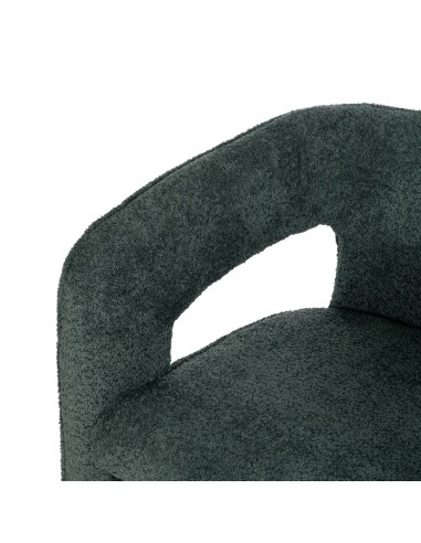 Silla de diseño RALF en tejido verde.