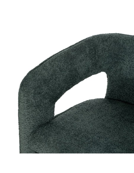 Silla de diseño RALF en tejido verde.