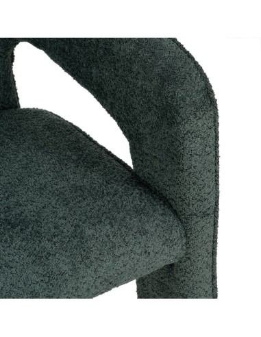 Cadeira design RALF em tecido verde.