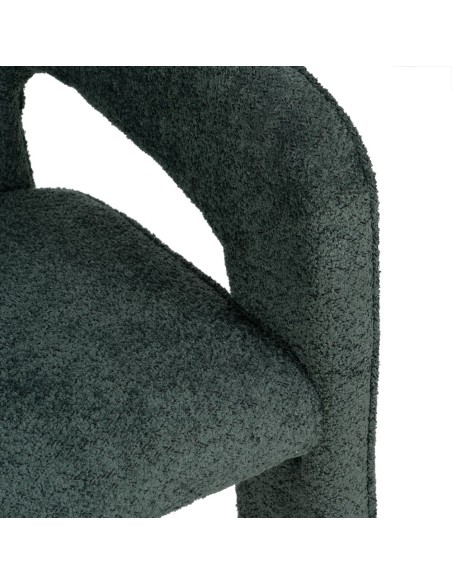 Cadeira design RALF em tecido verde.