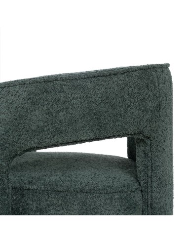 Cadeira design RALF em tecido verde.