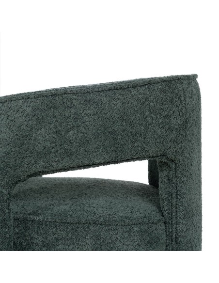 Cadeira design RALF em tecido verde.