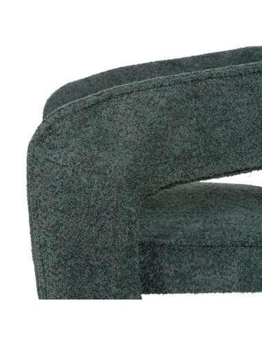 Cadeira design RALF em tecido verde.