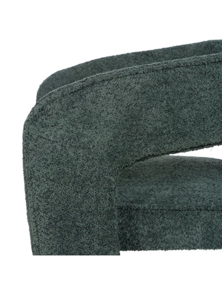 Cadeira design RALF em tecido verde.