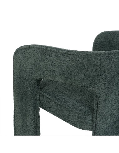 Silla de diseño RALF en tejido verde.