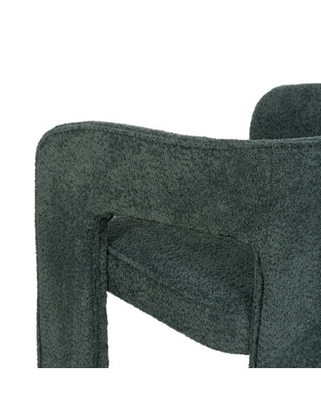 Cadeira design RALF em tecido verde.