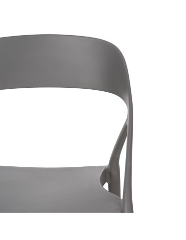 Silla apilable HANI de polipropileno gris.