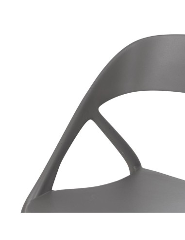Silla apilable HANI de polipropileno gris.