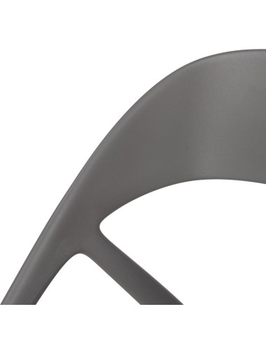 Silla apilable HANI de polipropileno gris.