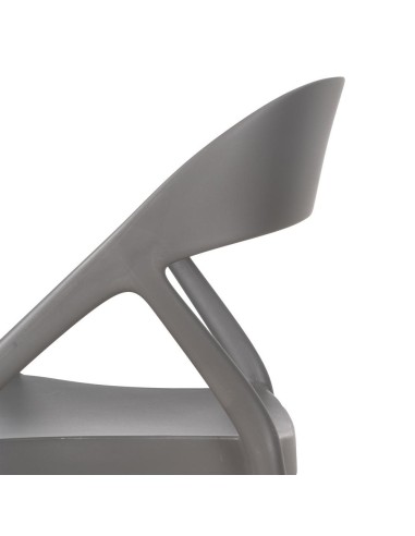 Silla apilable HANI de polipropileno gris.
