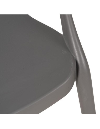 Silla apilable HANI de polipropileno gris.