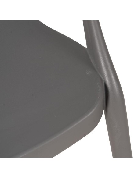Silla apilable HANI de polipropileno gris.