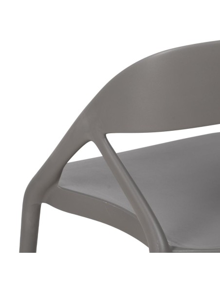 Silla apilable HANI de polipropileno gris.