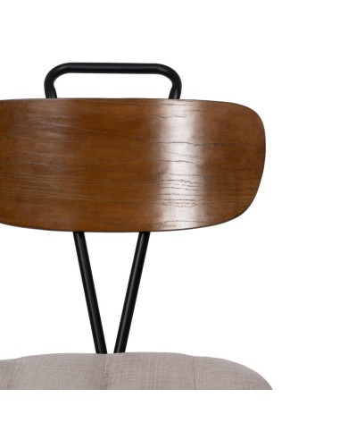 Silla MUREM de tejido en beige y metal con...
