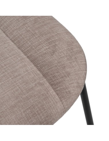 Silla MUREM de tejido en beige y metal con...