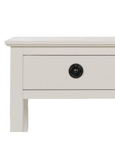 Mesa auxiliar KURB em branco sujo 40 x 30 x 61 cm.