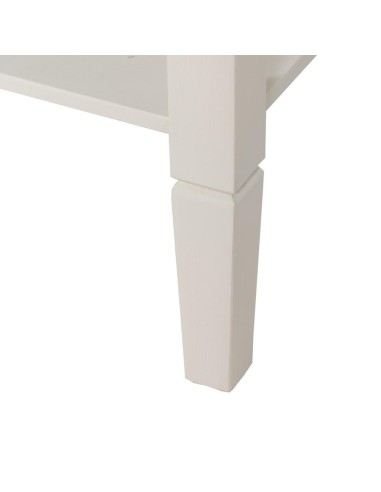 Mesa auxiliar KURB em branco sujo 40 x 30 x 61 cm.
