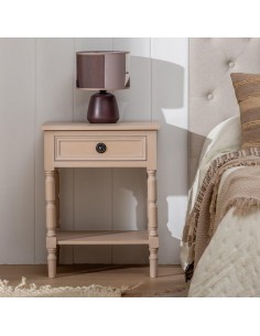 Mesita auxiliar BRUK en Madera natural, 48 x 40 x 61 cm. 2