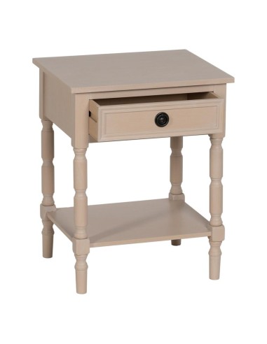 Mesa auxiliar BRUK em madeira natural, 48 x 40...