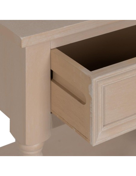 Mesita auxiliar BRUK en Madera natural, 48 x 40 x 61 cm.