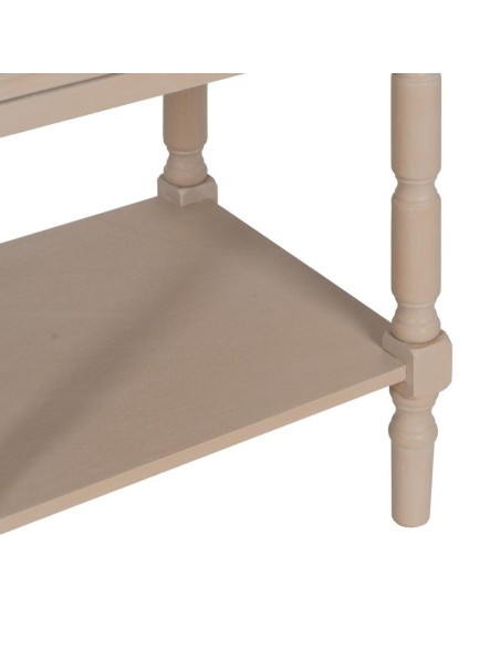 Mesita auxiliar BRUK en Madera natural, 48 x 40 x 61 cm.