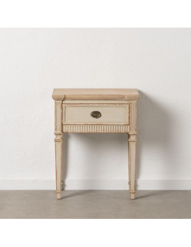 Mesa auxiliar GIO, em creme vintage 56 x 36 x 68 cm.