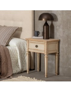Mesita auxiliar GIO, en crema vintage 56 x 36 x 68 cm. 2