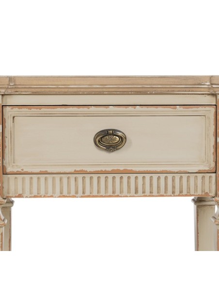 Mesa auxiliar GIO, em creme vintage 56 x 36 x 68 cm.