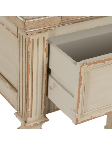 Mesa auxiliar GIO, em creme vintage 56 x 36 x 68 cm.