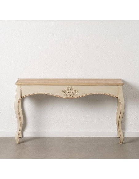 CONSOLA NATURAL-CREMA MADERA 135 X 43 X 77 CM