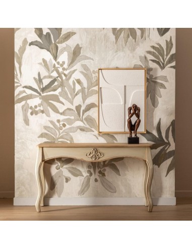 CONSOLA NATURAL-CREMA MADERA 135 X 43 X 77 CM