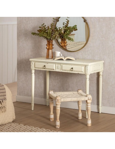 CONSOLA BLANCO ROZADO MADERA 100 X 45 X 76 CM