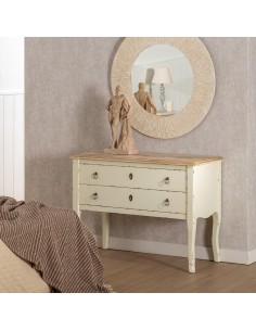 CONSOLA BLANCO ROZADO MADERA 104 X 50 X 78 CM 2