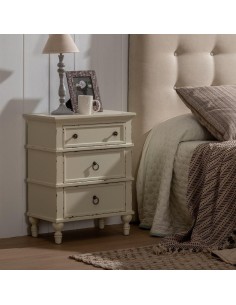 MESITA BLANCO ROZADO MADERA 51 X 32 X 66 CM 2