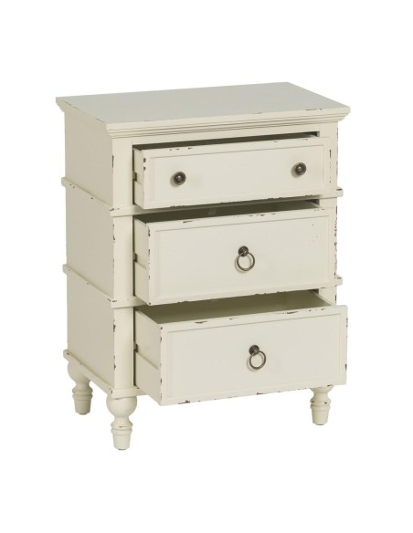 MESITA BLANCO ROZADO MADERA 51 X 32 X 66 CM