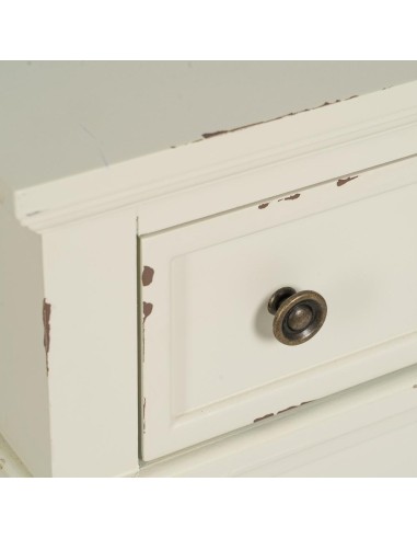 MESITA BLANCO ROZADO MADERA 51 X 32 X 66 CM