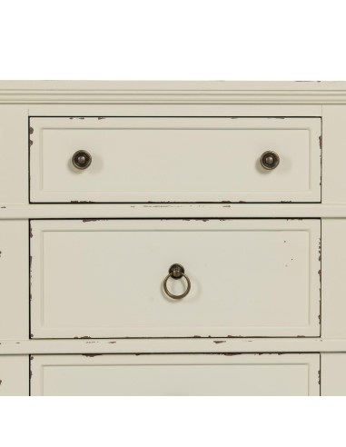 MESITA BLANCO ROZADO MADERA 51 X 32 X 66 CM