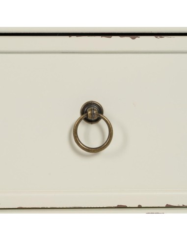 MESITA BLANCO ROZADO MADERA 51 X 32 X 66 CM